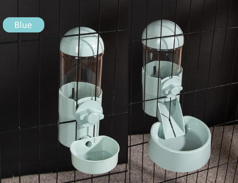 Automatic Pet Food and Water Feeder Cage Mounted