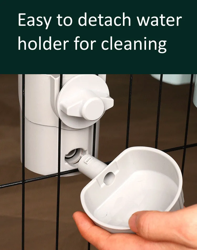 Automatic Pet Food and Water Feeder Cage Mounted