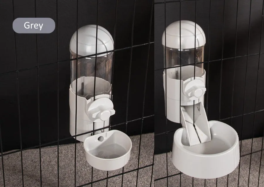 Automatic Pet Food and Water Feeder Cage Mounted