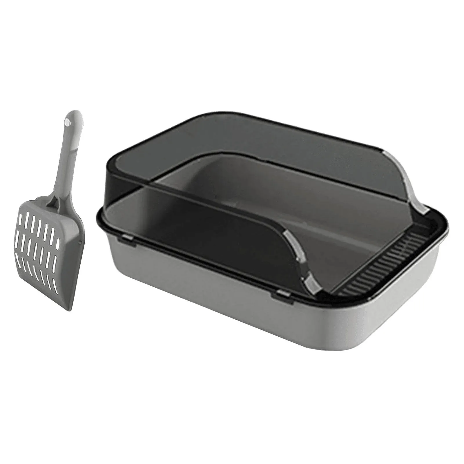 Cat Litter Box, Open Top Pet Litter Tray, Kitty Litter Pan, Easy to Clean, Cat Toilet Kitten Potty Toilet for Rabbit Kitten Litter Box