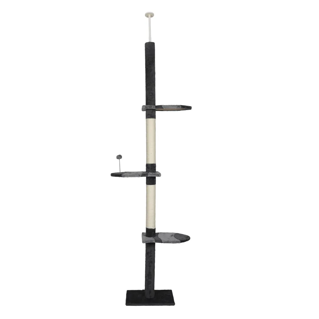 Cat Scratching Post Tree Condo Furniture Scratcher Tower 228-288 High - Grey - Grey