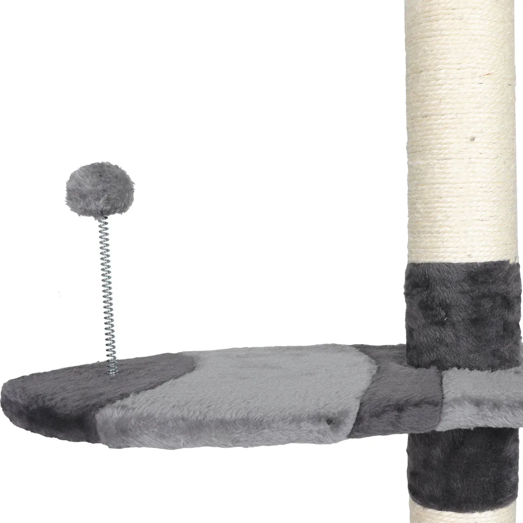Cat Scratching Post Tree Condo Furniture Scratcher Tower 228-288 High - Grey - Grey