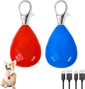 CHUKCHI 2Pack LED Rechargeable Dog Collar Lights, Light up Dog Collar, 3 Modes Dog Lights for Night Walking Waterproof Dog Light Safety for Running, Camping, Climbing, Bike
