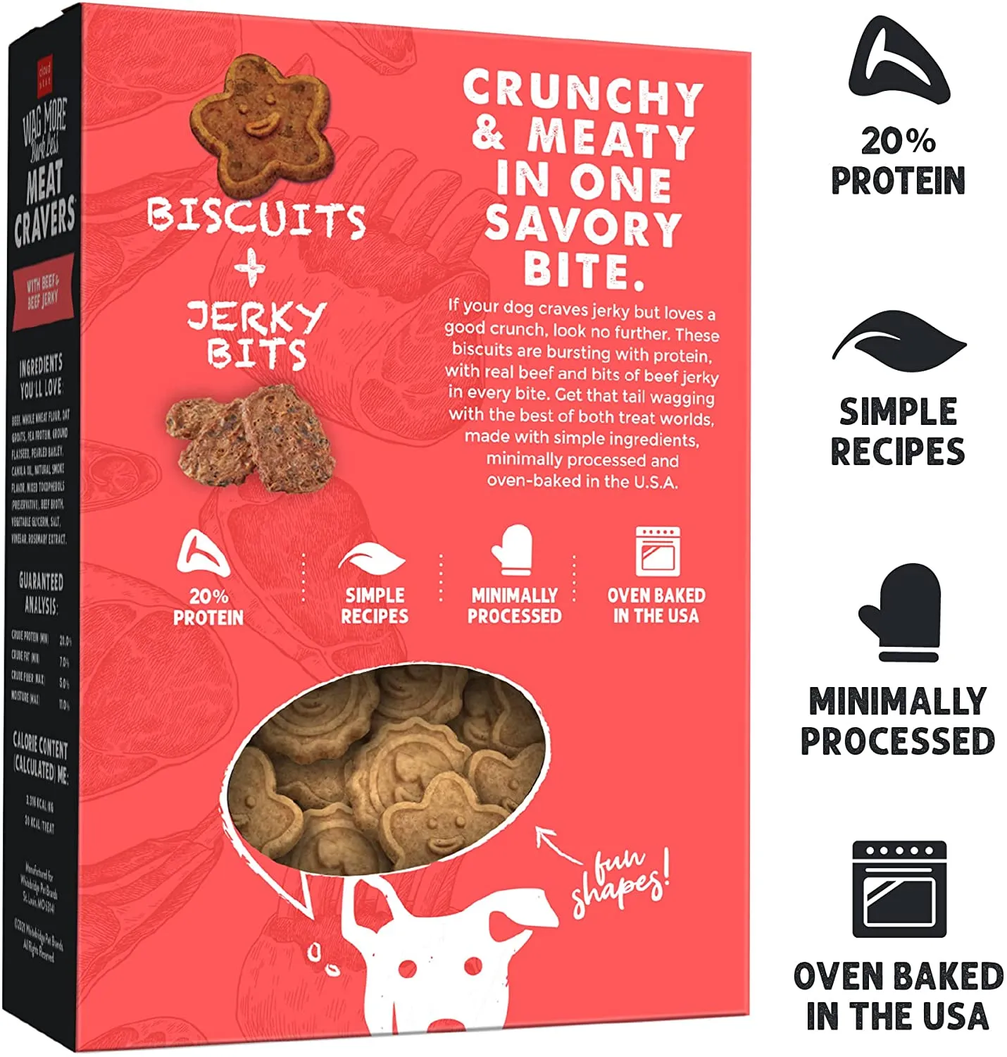 Cloud Star Meat Craver Beef Natural Dog Chews - 12 oz Bag
