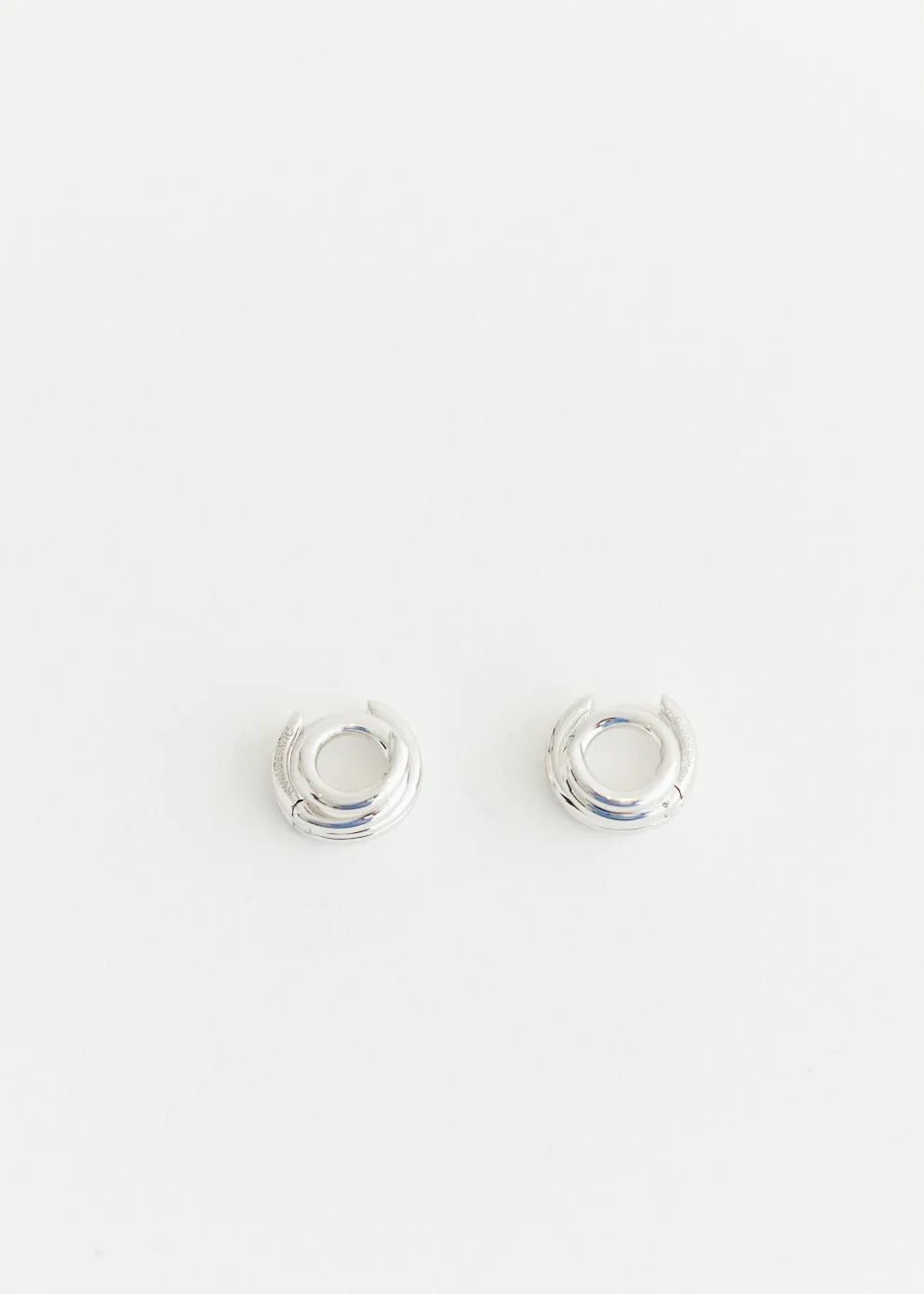 Diagonal Coil Hoop Earrings