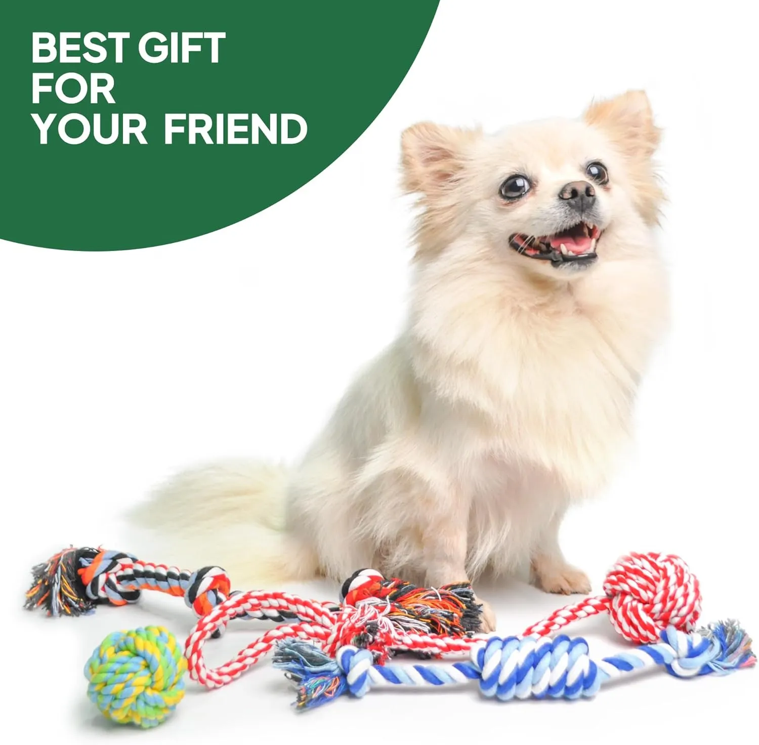 Dog Rope Toy 4 Pack - Puppy Teething Toys for Small Medium Breed - Indestructible Dog Chew Toys for Aggressive Chewers - Cotton Tug of War Dog Toy for Boredom, Teeth Clean