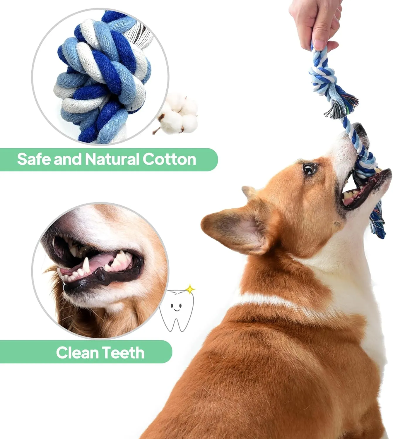Dog Rope Toy 4 Pack - Puppy Teething Toys for Small Medium Breed - Indestructible Dog Chew Toys for Aggressive Chewers - Cotton Tug of War Dog Toy for Boredom, Teeth Clean