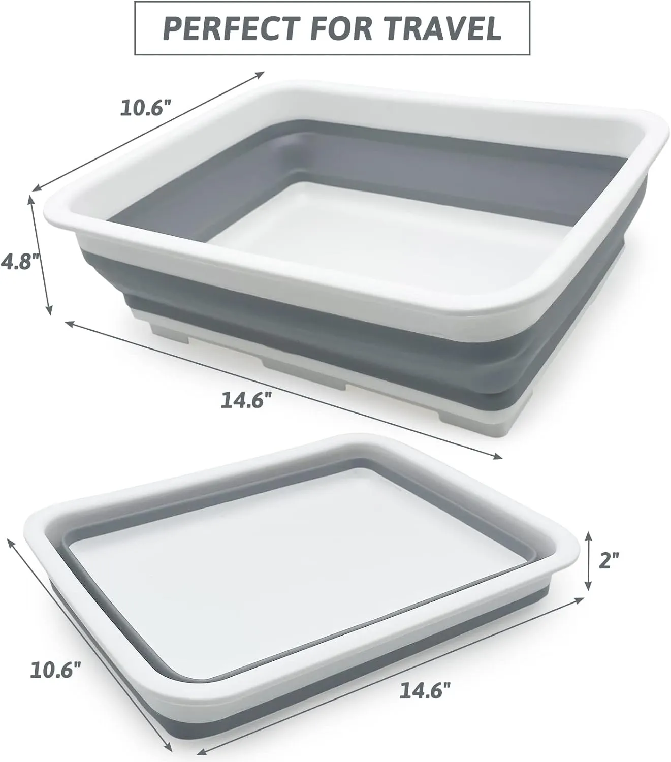 Fhiny Open Cat Litter Box, Kitten Potty Pan Semi-Enclosed Foldable Waterproof Travel Toilet for Indoor Cats Small Pet Kitty Rabbit Supplies Easy to Clean and Assemble 14.6"10.6"
