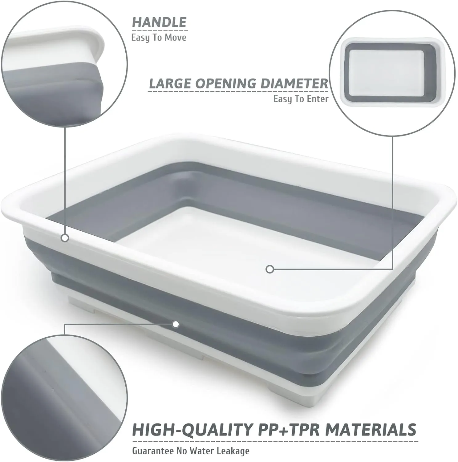 Fhiny Open Cat Litter Box, Kitten Potty Pan Semi-Enclosed Foldable Waterproof Travel Toilet for Indoor Cats Small Pet Kitty Rabbit Supplies Easy to Clean and Assemble 14.6"10.6"