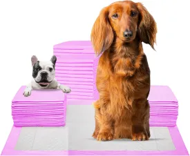 FPN UnScented Pet Toilet Training Pads, Pink (13x18 in - 500 Count) - Ultra Absorbent, Quick Dry, Leak-Proof Pads for Puppies, Dogs, & Small Pets & Rabbits | 5-Layer Protection with Calming