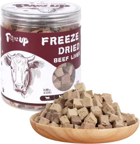 Freeze-Dried Liver Treats for Dogs, Grass Fed Beef Liver, Raw Single-Ingredient, High-Protein, Human Grade Bite-Sized Pieces Pet Treat, All Natural, 3.8 oz