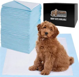 Gorilla Guard Disposable Puppy Pads, 100 Count 28x34 in, 5 Layer Pee Pads for Dogs, Absorbent Diaper Changing Pad, Dog Potty Training Supplies, Quick Dry Pet Housebreaking Essentials for Puppies
