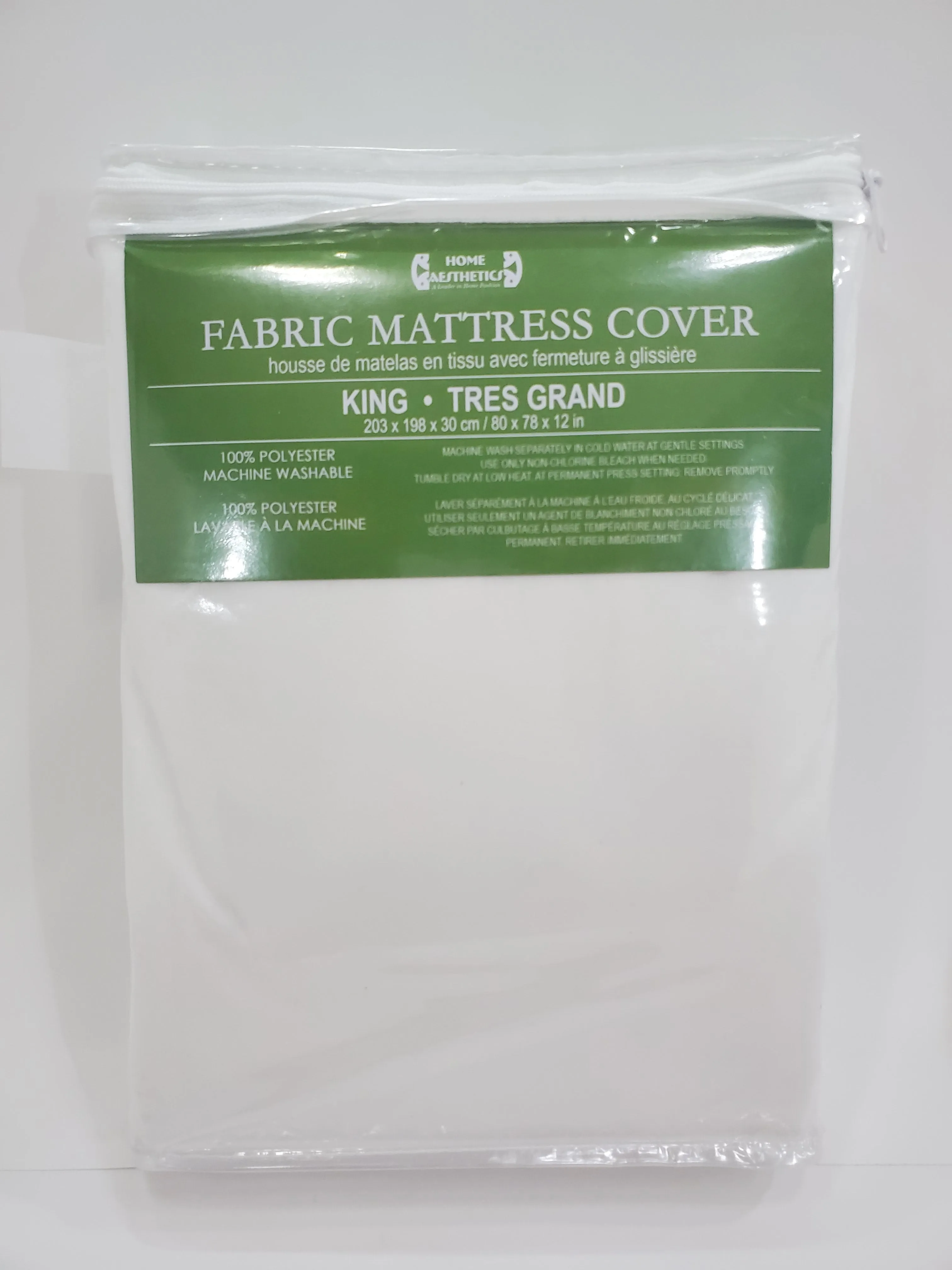 HOME AESTHETICS King Mattress Cover with Zipper - HA-1506K