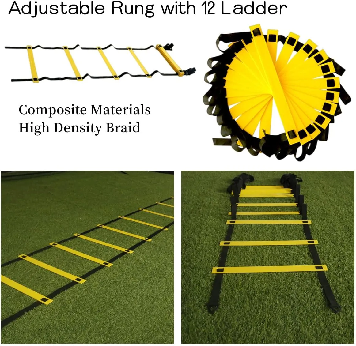 KATZEIST Agility Training Equipment, Kids Soccer Hurdles Agility Ladder Equipment Set Agility Training kit for Football, Soccer, Basketball,Speed and Agility Training kit