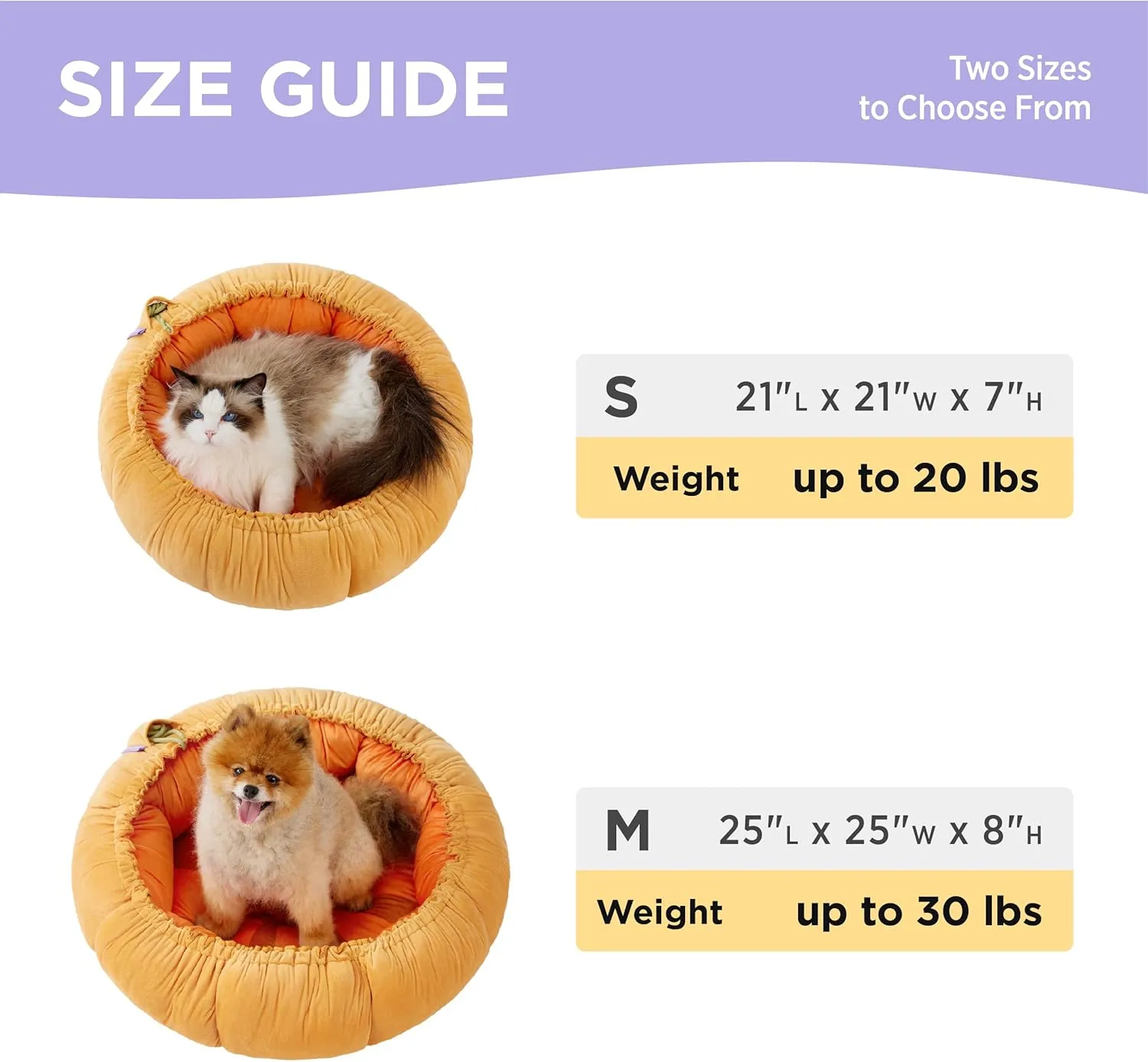 Lesure Dog beds for Small Dogs - Washable Cute Cat Beds with Versatile Dual-Use Design, Reversible Round Pet Bed for Puppy and Kitten, 25x25x8 Inches