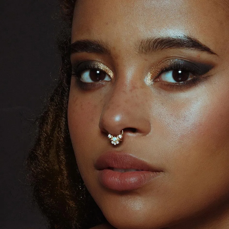 MOONDANCE. Moon Gold Clicker Ring - Septum