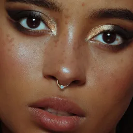 NEBULA. Opal Gold Clicker Ring - Septum