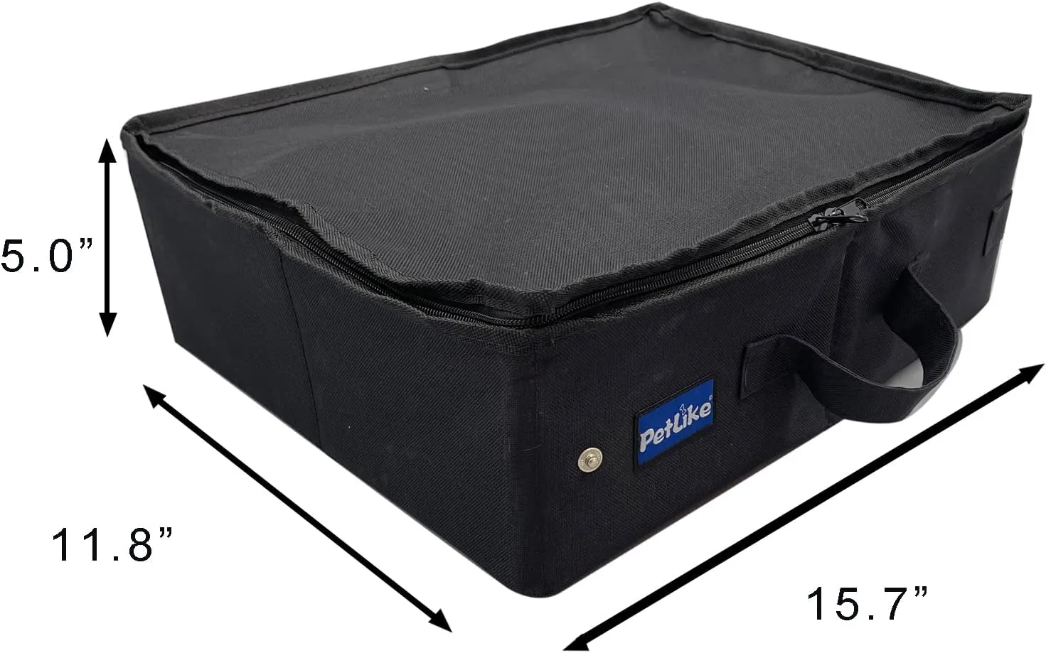 PetLike Travel Cat Litter Box, Leak-Proof Portable Litter Box, Collapsible Toilet Tray Carrier for Small Medium Cats (Medium, Aqua Set)