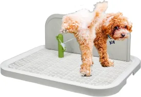 Puppy Pad Holder, Dog Potty Tray for Small Dogs, Indoor Potty Training Tray, 25x20 Inch (White)