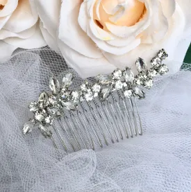 "Liliana" - Silver Rhinestone Bridal Hair Comb