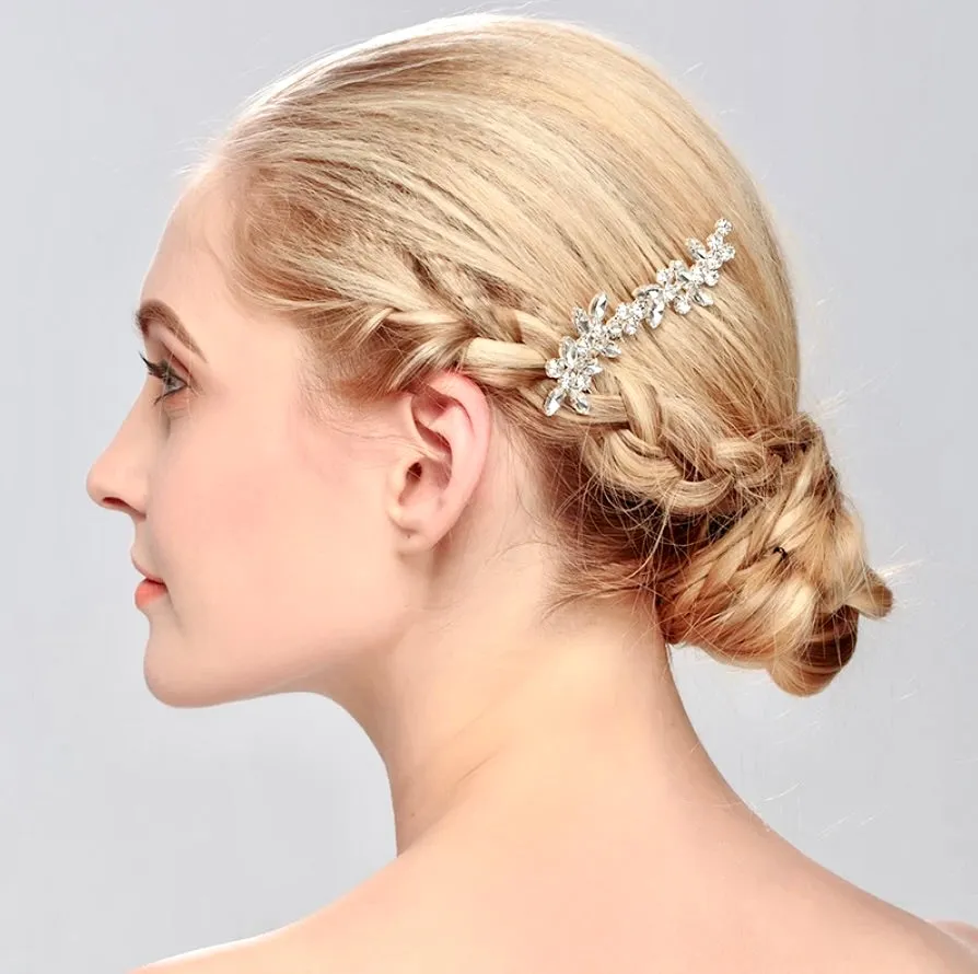 "Liliana" - Silver Rhinestone Bridal Hair Comb