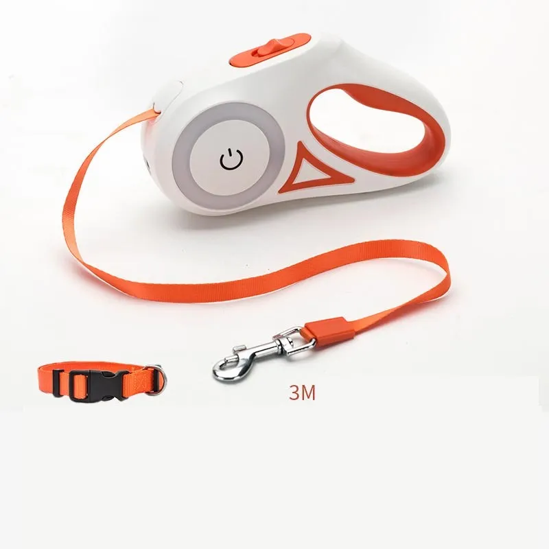 Retractable Dog Leash W Spotlight