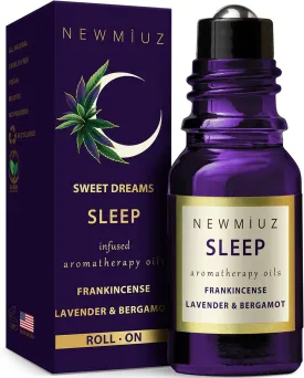 Sleep Well Roll On Essential Oil Anti Stress Calming Aromatherapy Stick Blend Lavender Bergamot Frankincense Destress Relaxation Stress Gift for Women