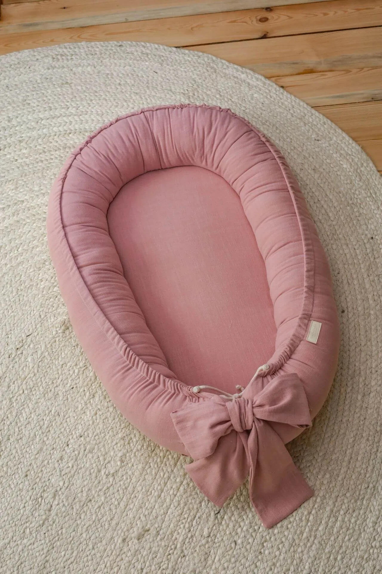Soft Linen Handmade Baby Nest - Magnolia