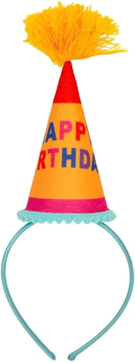 Talking Tables Reusable Colorful Birthday Party Hat Headband -Birthday Hair Band For Adults, Children, Boys And Girls - Fit All Head Sizes