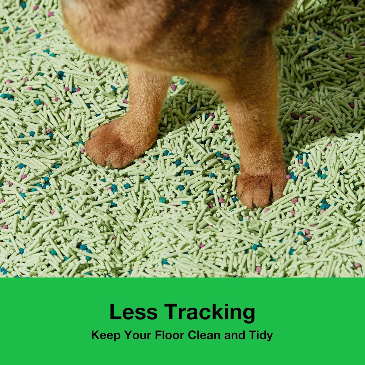 VETRESKA Tofu Cat Litter,Natural Kitty Litter Strong Clumping Flushable Cat Litter Pellets Ultra Absorbent,Odor Control,Dust-Free,Low Tracking Eco-Friendly Tofu Litter,Greentea(5.5lb2bags)