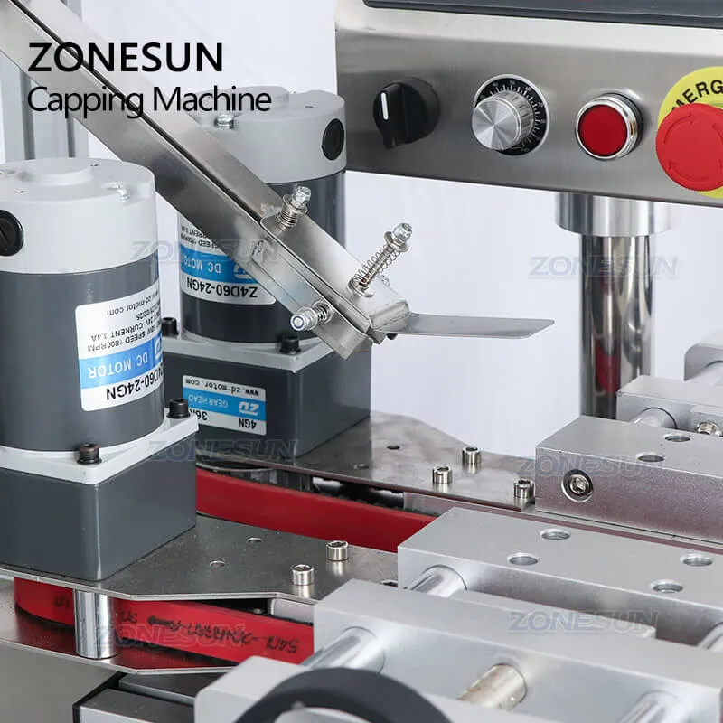 ZS-XG16P Automatic Plastic Juice Cosmetic Spray Bottle Cap Screwing Capping Machine With Vibratory Bowl Cap Sorter
